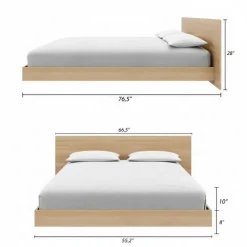Nexera Full Platform Bed with Headboard (54