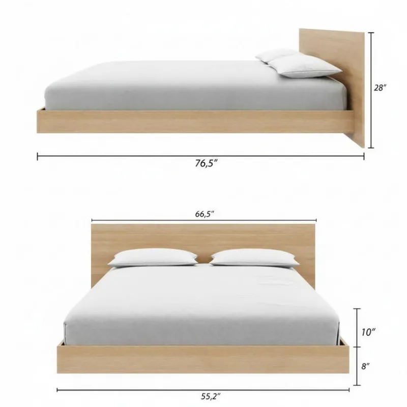 Nexera Full Platform Bed with Headboard (54") -