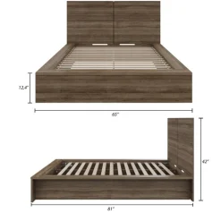 Nexera Full Platform Bed with Headboard (54") -