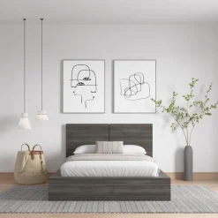 Nexera Full Platform Bed with Headboard (54