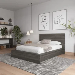 Nexera Full Platform Bed with Headboard (54