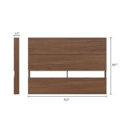 Nexera Full Size Panel Headboard, Walnut -