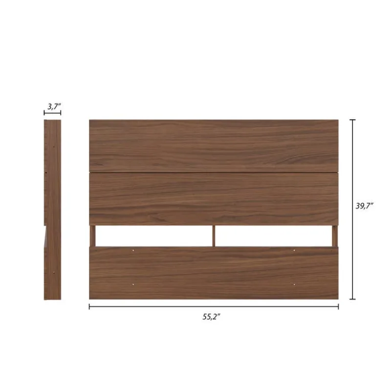 Nexera Full Size Panel Headboard, Walnut -