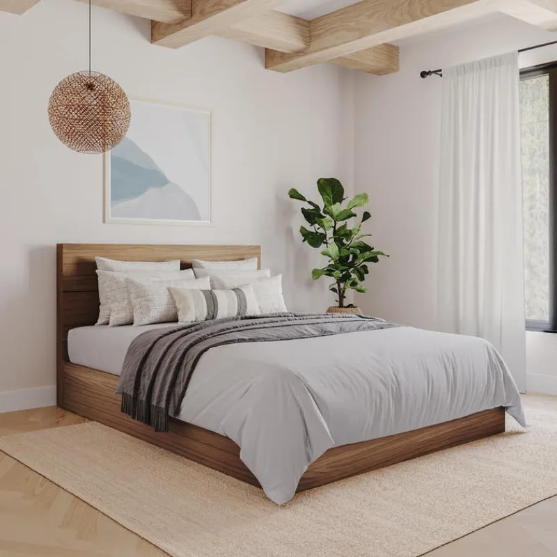 Nexera Full Size Panel Headboard, Walnut -