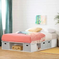 Meubles South Shore Full Storage Bed with Baskets (54") - South Shore