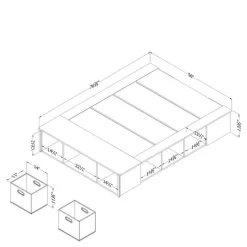 Meubles South Shore Full Storage Bed with Baskets (54