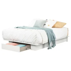 Meubles South Shore Full/Queen Bed with 1-Drawer Storage (54"/60") - South Shore
