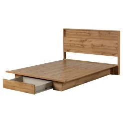Meubles South Shore Full/Queen Bed with 1-Drawer Storage and Headboard (54