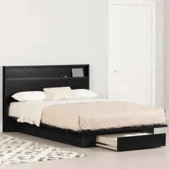 Meubles South Shore Full/Queen Platform Bed with Headboard (54