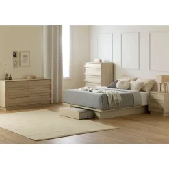 Meubles South Shore Full/Queen Platform Bed with 1-Drawer Storage (54
