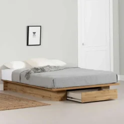 Meubles South Shore Full/Queen Platform Bed with 1-Drawer Storage (54
