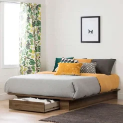 Meubles South Shore Full/Queen Platform Bed with 1-Drawer Storage (54