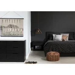 Meubles South Shore Full/Queen Platform Bed with 1-Drawer Storage (54"/60") - South Shore