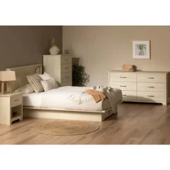 Meubles South Shore Full/Queen Platform Bed with 1-Drawer Storage (54"/60") - South Shore