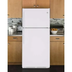 GE Appliances GE 18 Cu Ft 30 In Refrigerator Top Freezer - GTE18FTLKWW
