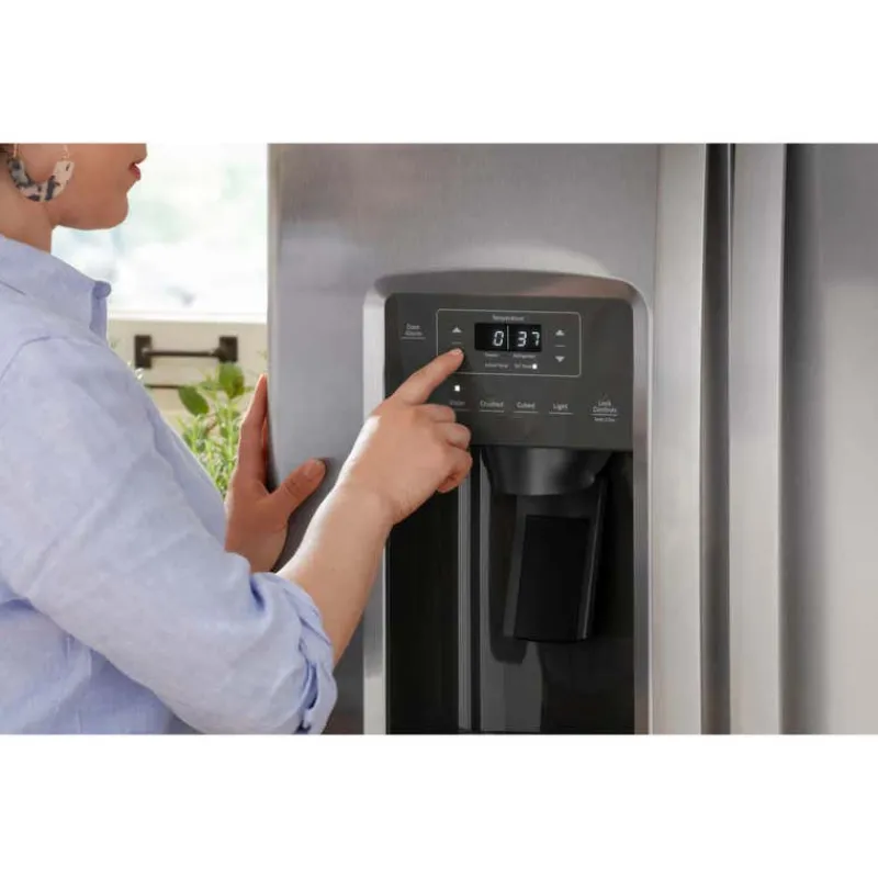 GE Appliances GE 23,2 Cu Ft 33 In Refrigerator Side by side - GSS23GYPFS