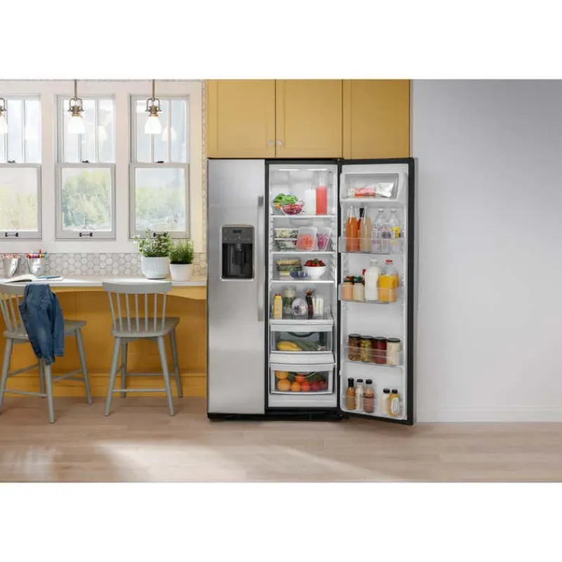 GE Appliances GE 23,2 Cu Ft 33 In Refrigerator Side by side - GSS23GYPFS