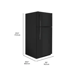 GE Appliances GE 18 Cu Ft 30 In Refrigerator Top Freezer - GTE18FTLKBB