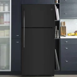 GE Appliances GE 18 Cu Ft 30 In Refrigerator Top Freezer - GTE18FTLKBB