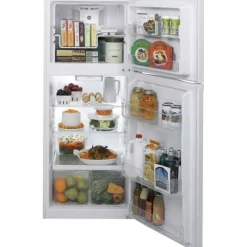 GE Appliances GE 11.6 Cu Ft 24 In Refrigerator Top Freezer - GPE12FGKWW