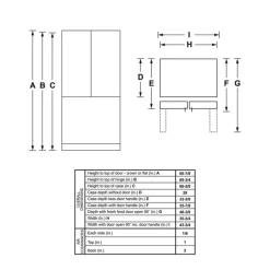 GE Appliances GE 25.6 Cu Ft 36 In Refrigerator Bottom Freezer, French door - GFE26JYMFS