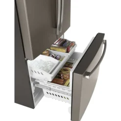 GE Appliances GE 27 Cu Ft 36 In Refrigerator Bottom Freezer, French door - GNE27JMMES