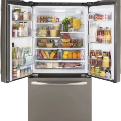 GE Appliances GE 27 Cu Ft 36 In Refrigerator Bottom Freezer, French door - GNE27JMMES