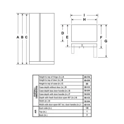 GE Appliances GE 23.2 Cu Ft 33 In Refrigerator Side by side - GSS23GGPBB