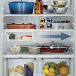GE Appliances GE 24.8 Cu Ft 33 In Refrigerator Bottom Freezer - GDE25EYKFS