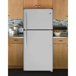 GE Appliances GE 18 Cu Ft 30 In Refrigerator Top Freezer - GTE18FSLKSS