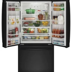 GE Appliances GE 18.6 Cu Ft 33 In Refrigerator Bottom Freezer - GWE19JGLBB