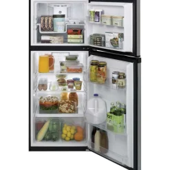 GE Appliances GE 11.6 Cu Ft 24 In Refrigerator Top Freezer - GPE12FSKSB