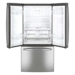 GE Appliances GE 24.8 Cu Ft 33 In Refrigerator Bottom Freezer, French door - GNE25DYRKFS