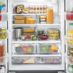 GE Appliances GE 24,7 Cu Ft 33 In Refrigerator Bottom Freezer, French door - GNE25JYKFS