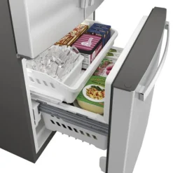 GE Appliances GE 24,7 Cu Ft 33 In Refrigerator Bottom Freezer, French door - GNE25JYKFS