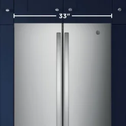 GE Appliances GE 24,7 Cu Ft 33 In Refrigerator Bottom Freezer, French door - GNE25JYKFS