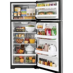 GE Appliances GE 16.6 Cu Ft 29 In Refrigerator Top Freezer - GTE17GSNRSS