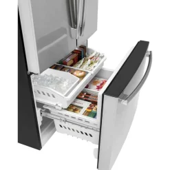 GE Appliances GE 27 Cu Ft 36 In Réfrigerator Bottom Freezer, French door - GNE27JYMFS