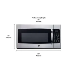 GE Appliances GE 1.6 Cu Ft Microwave  30" JVM2165SMSS