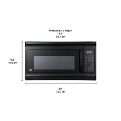 GE Appliances GE 1.6 Cu Ft Microwave/Hood, , 300 - JVM2160DMBB