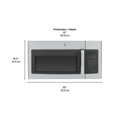GE Appliances GE 1.6 Cu Ft Microwave/Hood, , 300 - JVM1635SFC