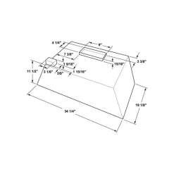 GE Appliances GE Hood Built-in 34.25" , 610 CFM - UVC9360SLSS