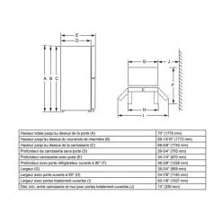 GE Profile 28,7 Cu Ft 36 In Refrigerator Bottom Freezer, French door - PAD28BYTFS