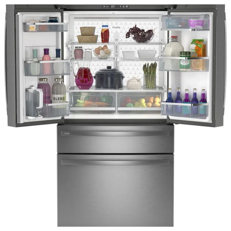 GE Profile 28,7 Cu Ft 36 In Refrigerator Bottom Freezer, French door - PGE29BYTFS