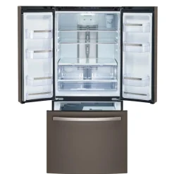 GE Profile 20.8 Cu Ft 30 In Refrigerator Bottom Freezer, French door - PNE21NMLKES