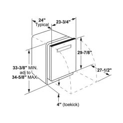 GE Profile Dishwasher Built-In 24" 42dB - PDP755SYVFS