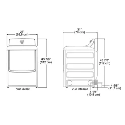 GE Profile Dryer Front-Load 28" - PTD60EBMRWS
