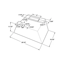GE Appliances GE Range hood Built-in 28.25" , 610 CFM - UVC9300SLSS