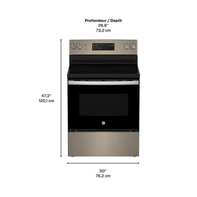 GE Appliances GE Range 30" Electric Glass-Ceramic - JCB630ETES