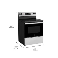 GE Appliances GE Range 30" Electric Glass-Ceramic - JCBS630SVSS